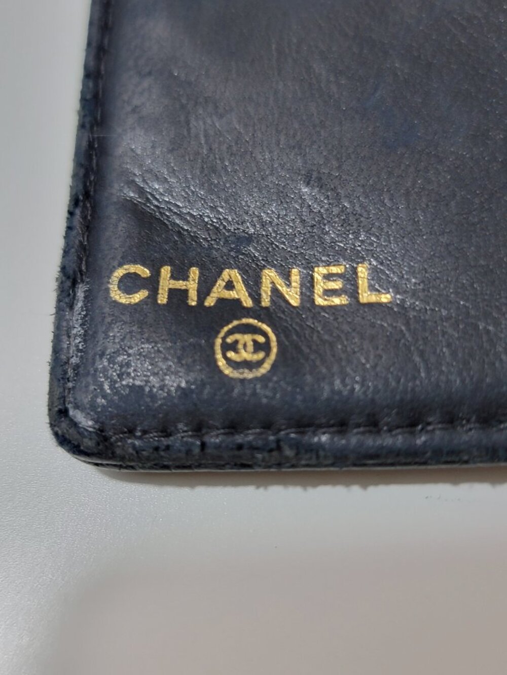 CHANEL Caviar Leather Long Wallet Kisslock Vintage Black CC Logo Made in France - Picture 2 of 11